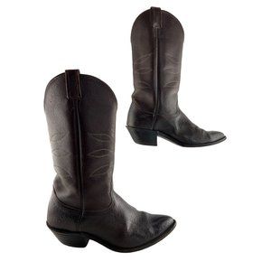 Men's Nocona Brown Leather Pointed Toe Western Cowboy Boots Size 9.5 D